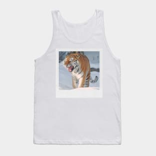 Tiger Cute Cats & Kittens Snow Tiger Photograph Picture Tank Top